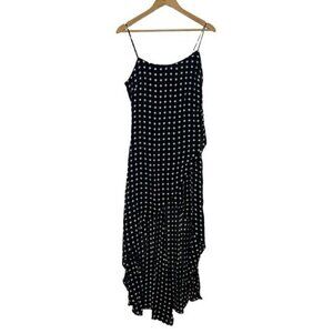 Cartise International Women's Polka Dot High Low Dress Black White Size 10